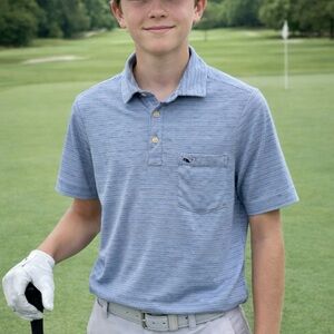 Vineyard Vines Edgartown Men’s Pocket Short Sleeve Polo Shirt Striped Blue Sz XS